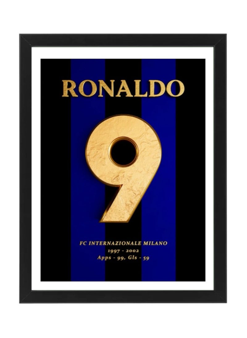 Boomah Accessories Ronaldo R9 Inter Milan Poster with Frame 30x40cm 