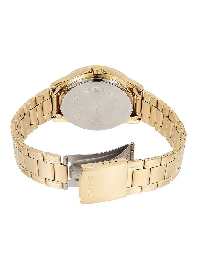 CASIO Women Water Resistant Analog Watch LTP V004G 9B - 35 mm - Gold - Image 2