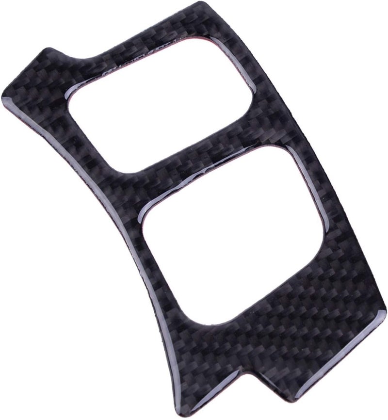QASULER Carbon Fiber Steering Wheel Button Cover Trim - Image 3