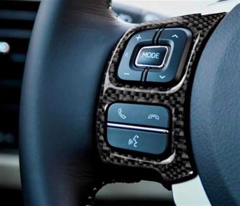 QASULER Carbon Fiber Steering Wheel Button Cover Trim - Image 5