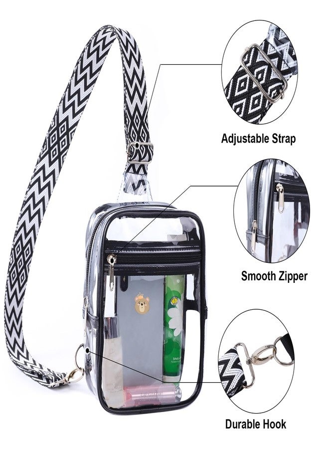 COVAX Clear Sling Bag, Clear Bag Stadium Approved for Concerts, Sports Events, Small-black, Small, Fashion and Classic - Image 3