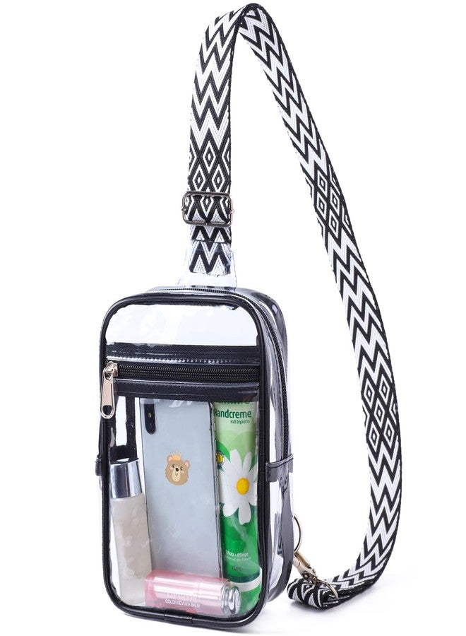 COVAX Clear Sling Bag, Clear Bag Stadium Approved for Concerts, Sports Events, Small-black, Small, Fashion and Classic - Image 1
