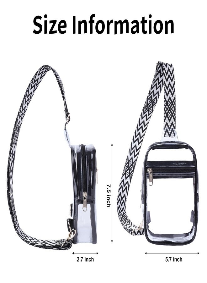COVAX Clear Sling Bag, Clear Bag Stadium Approved for Concerts, Sports Events, Small-black, Small, Fashion and Classic - Image 4