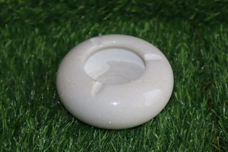 Salvus APP SOLUTIONS Marble Round Ash Holder White35 Inch - Image 2