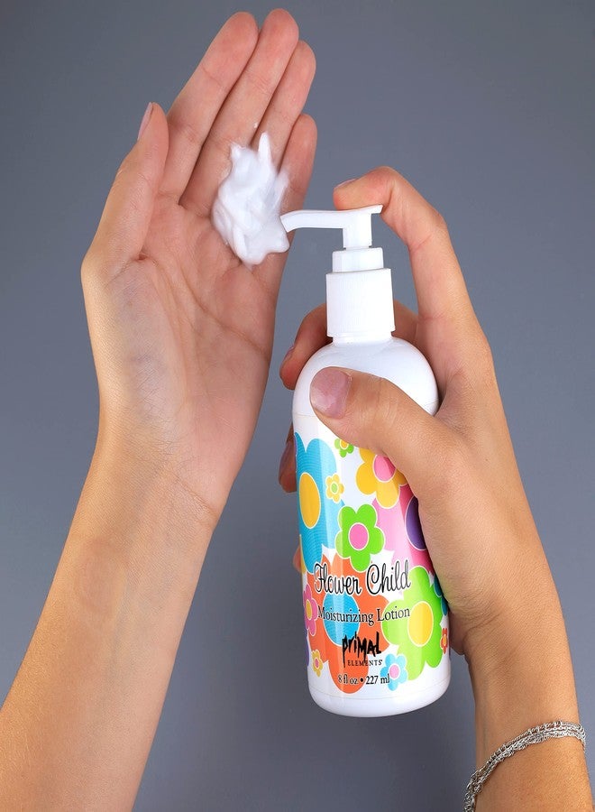 Primal Elements Shea Butter Lotion Hand and Body Cream, 8 Fl Oz (Pack of 1), Flower Child - Image 2