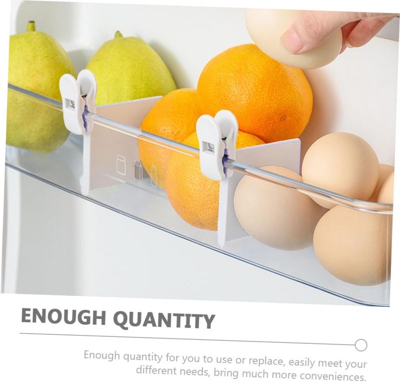 VOSAREA 8pcs Refrigerator Dividers Compact Storage Organizers for Freezer and Fridge Material Space-saving Easy to Clean for Keeping Food Organized and Tidy - Image 3