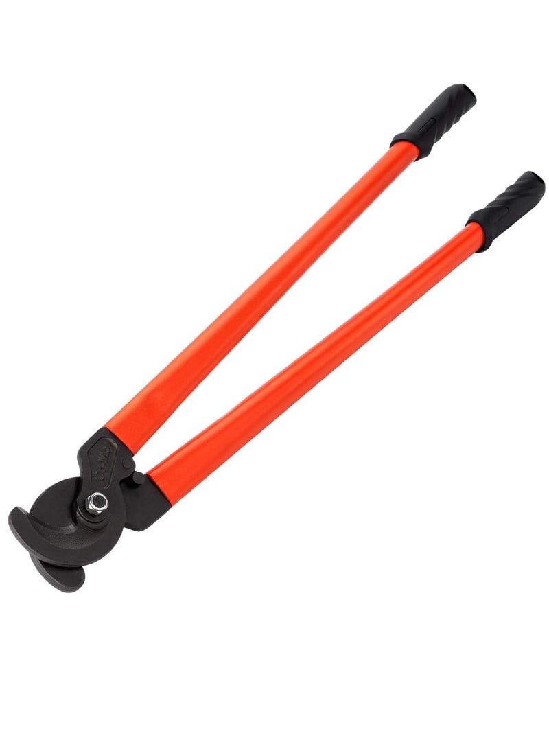 Jetech 24'' Cable Cutter, Labor-Saving Long Arm Cable Shears, Ergonomic Designed Cable Cutter with PVC Soft Handle, 24-Inch High Leverage Cable Cutter for 240mm²/φ17mm Copper and Aluminum Cables - Image 2