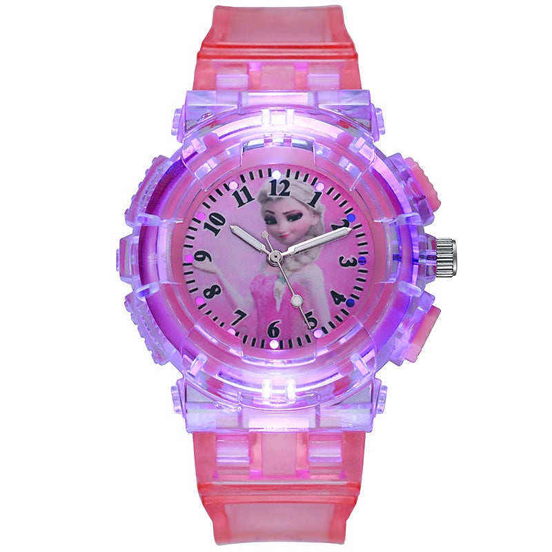 New Kids Frozen Luminous Quartz Watch Pink style A 