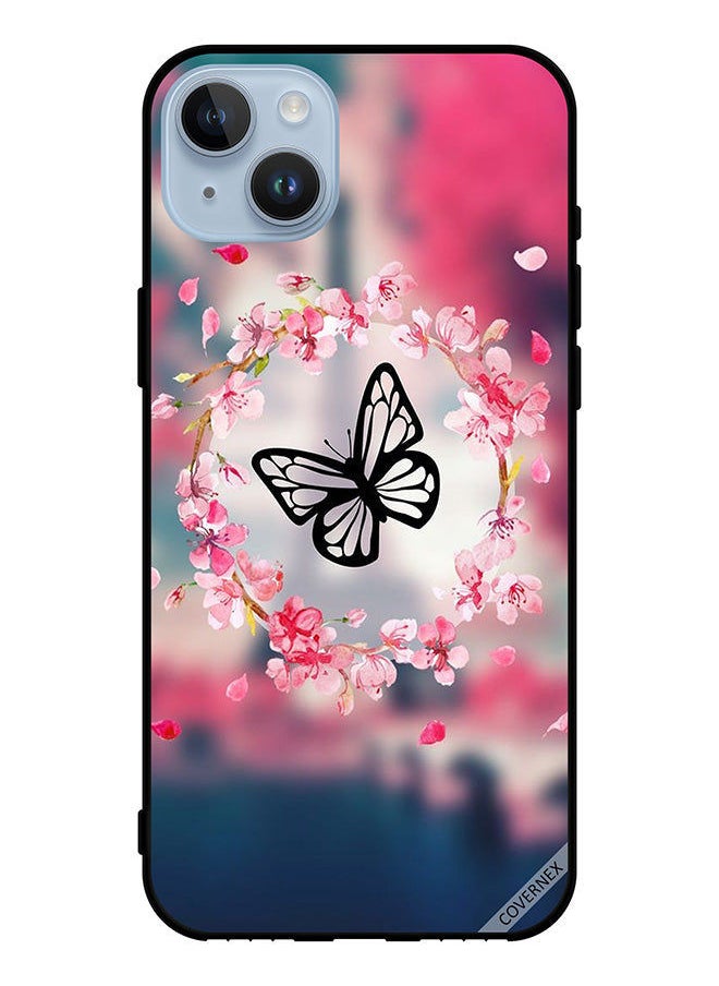 Covernex - Protective Case Cover For Apple iPhone 14 Plus Butterfly In Flower Ring - Image 1