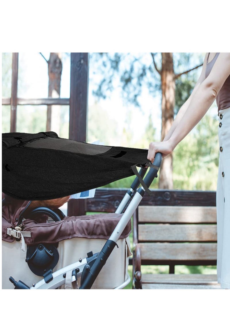 Barakah Baby Stroller Sun Shade, Pram Sunshade Sun Cover, Universal Waterproof Stroller Sunshade Cover, Anti-UV with Viewing Window for Stroller - Image 5