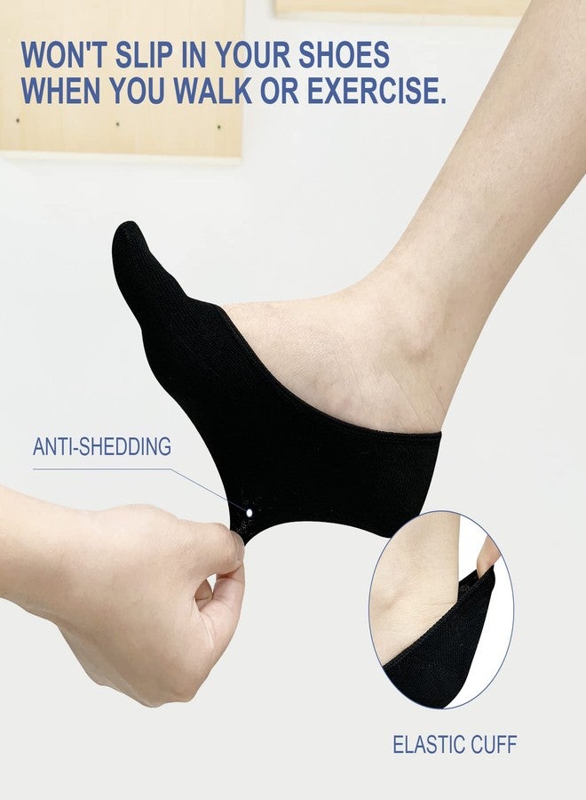 CaiDieNu No Show Toe Socks Women, Low Cut Five Fingers Cotton Running Athletic Invisible Boat Socks, 6 Pairs - Image 2