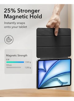 Rock Pow Case For iPad Air 13 inch M3 2025/Air 13 inch M2 2024,iPad Air 13 Case with Pencil Holder,Powerful Magnetic Attachment, Slim Trifold Stand Case, Auto Wake/Sleep, Durable Protection For iPad Air 13 2025/ 2024  - Image 4
