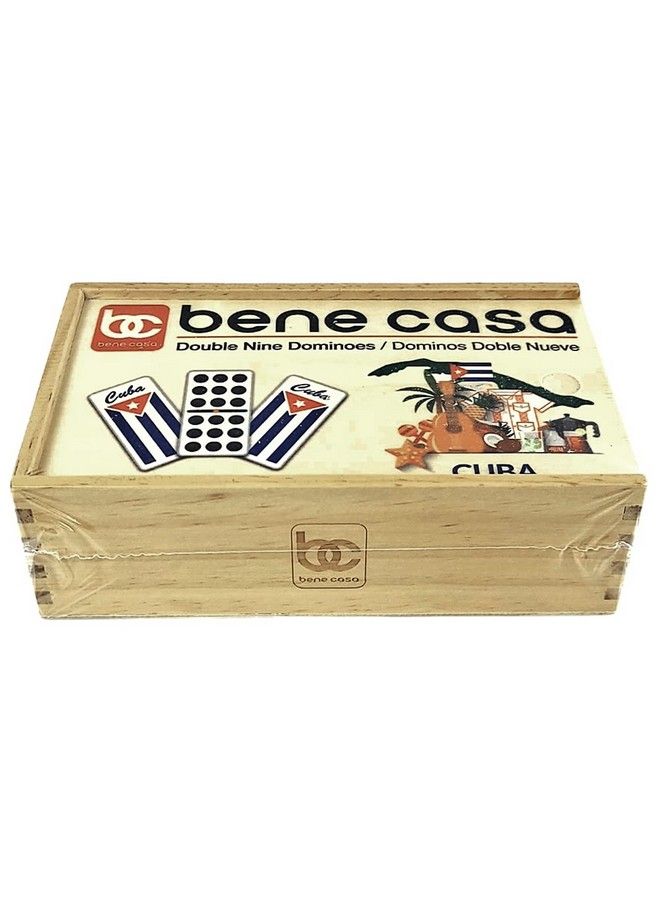Bene Casa Cuban Flag Design Double Nines Dominoes Set (55 Dominoes) Ideal For 210 Players Includes Wooden Storage Box - Image 3