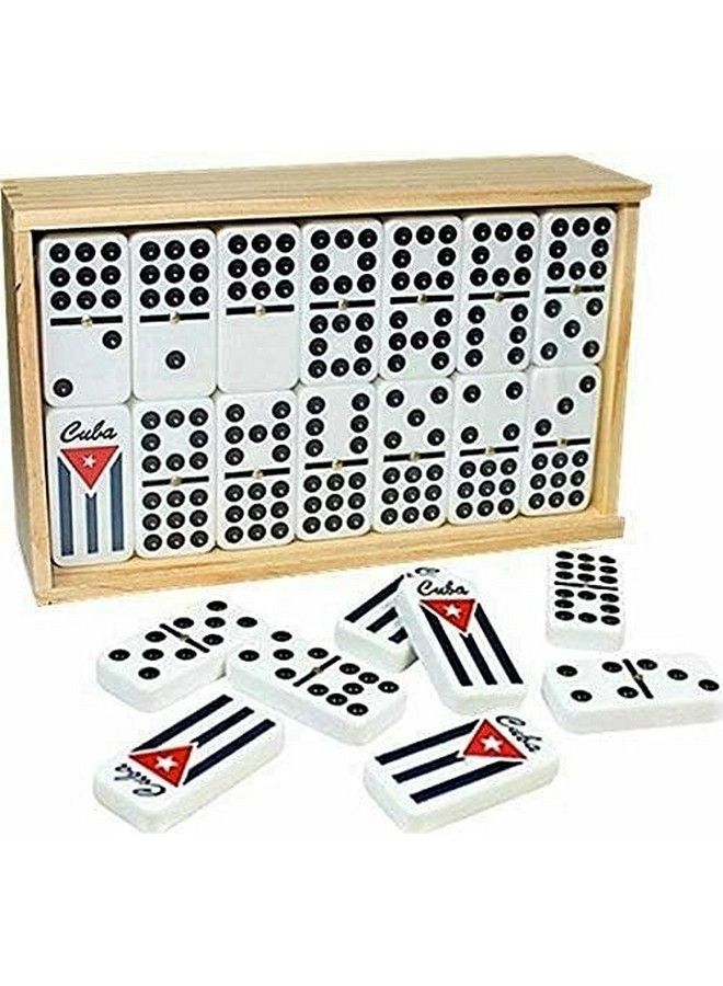 Bene Casa Cuban Flag Design Double Nines Dominoes Set (55 Dominoes) Ideal For 210 Players Includes Wooden Storage Box - Image 5
