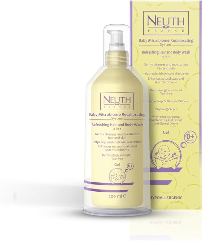Neuth France - Baby Refreshing Hair and Body Wash (2 in 1), 200ml