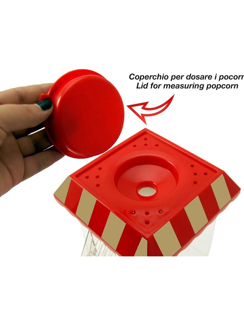 ELTRAZONE Retro Popcorn Machine – Red/Gold Popcorn Maker with Durable Acrylonitrile Butadiene Styrene (ABS) Construction  - Image 3