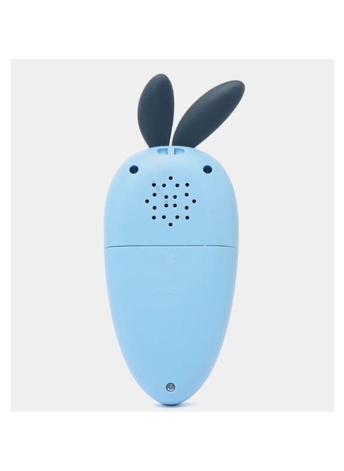 null - Baby Music Phone Toy with Simulation Teether Phone Baby Rabbit Design Early Educational Toy(Blue) - Image 1