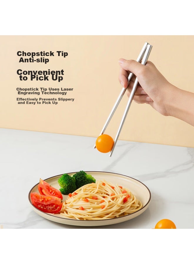JD.com Jd Jingzao 304 Stainless Steel Portable Tableware Set Of Three Pieces Including Chopsticks And Spoon, Travel Set For Primary School Students And Adults - Image 4