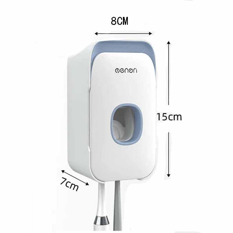 TGOPIT Plastic Automatic Toothpaste Dispenser Squeezer With Toothbrush Holder Wall Mounted PunchFree SpaceSaving Toothpaste Squeezer For Home Washroom Bathroom Accessories Sets1Pcs - Image 4