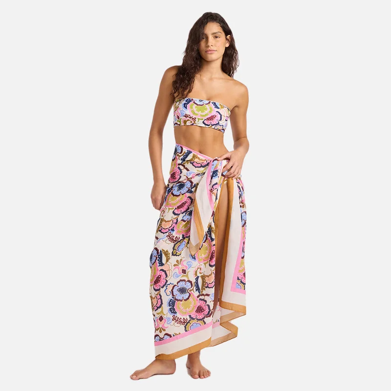 سيفولي Sea Blossom Floral Sarong - Women