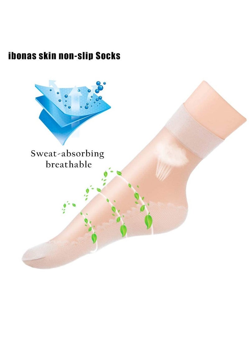 Barakah Ankle Nylon Silky Socks 10 Pairs Ankle Nylon Stockings, High Soft Crystal Silky Hosiery, for Women, Girls - Image 3