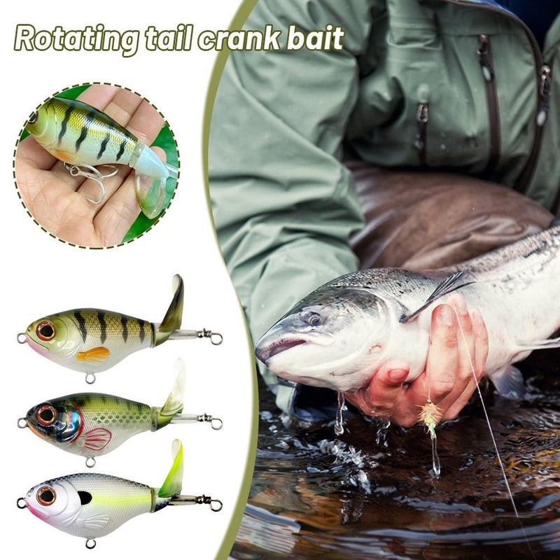 Lure propeller surface tractor 75mm/17g hard lure for mandarin fish - Image 2