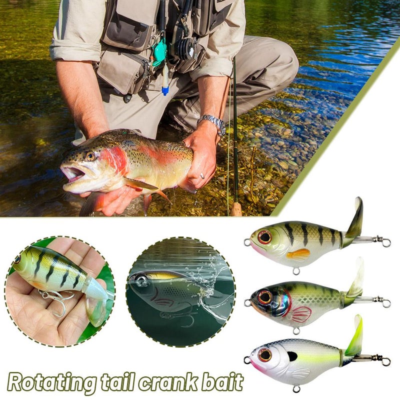 Lure propeller surface tractor 75mm/17g hard lure for mandarin fish - Image 3