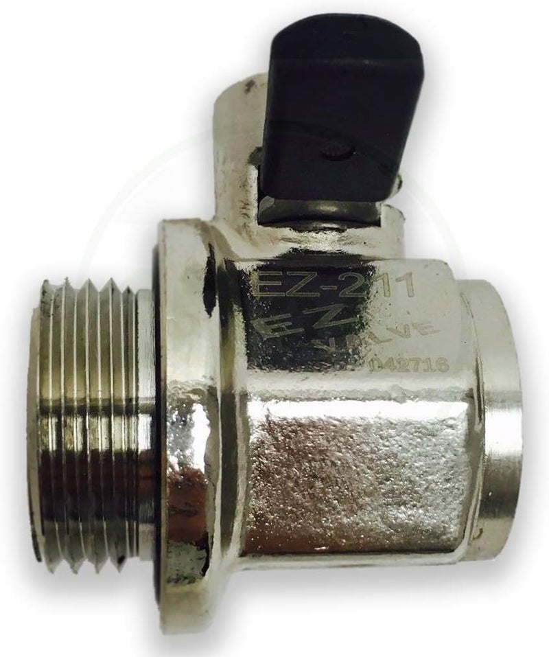 EZ Oil Drain Valve EZ (EZ-211) Silver 27mm-2.0 Thread Size Oil Drain Valve - Image 1