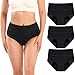 Molasus Incontinence Underwear for Women High Absorbency Period Leakproof 3 Pack Black 3XLarge - Image 1