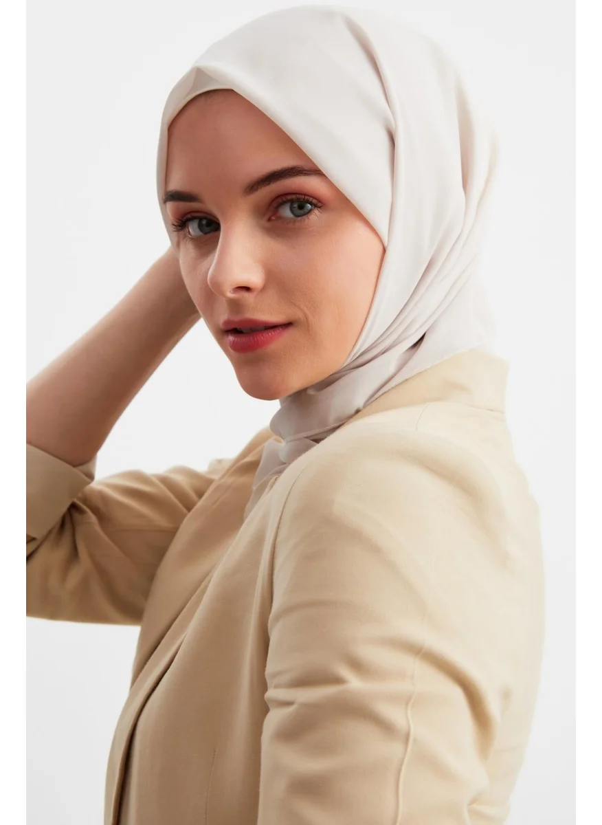 Butikgiz Beige Women's Hijab Hijab Ready Made Multi Chiffon Silky Shawl - Comfortable, Soft, Extra Light