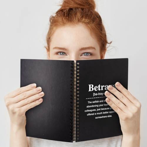QYUVK Betrayal Definition Hardcover 160 Pages Blank Spiral Notebooks, Employee Appreciation Gift, Leaving Going Away Gifts for Coworker Colleagues, Thank You Gift for Coworker, New Job Gifts - Image 5