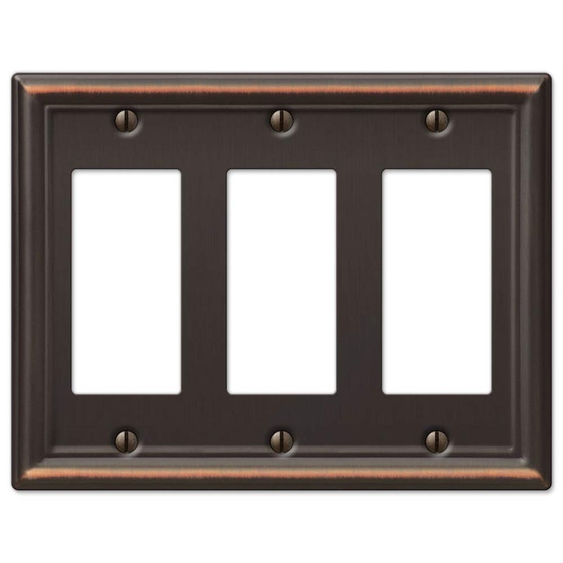 Amerelle 149RRRDB Chelsea Wallplate, 3 Rocker, Steel, Aged Bronze, 1-Pack - Image 4