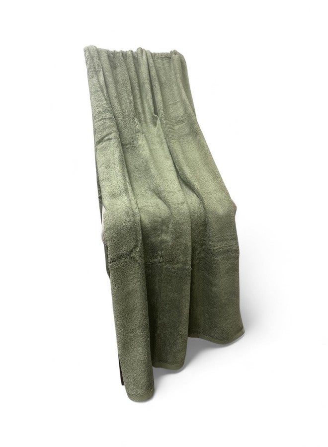 sheetsnthings Oversized Sage Bath Sheet Towel 40x80 inches-100% Turkish Cotton, Luxury & Absorbent, Soft & Quick-Dry, Premium Spa & Bathroom Towel - Image 2