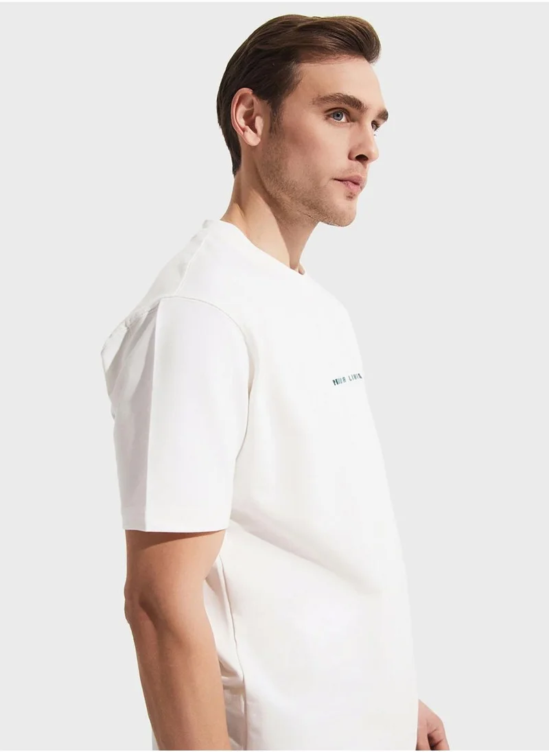 جون Printed Crew Neck T-Shirt