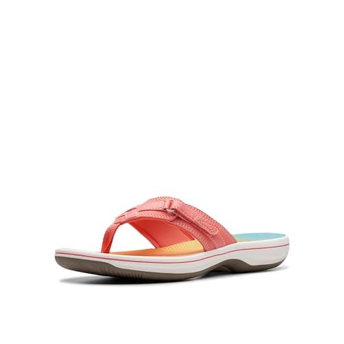 Clarks Women's Breeze Sea Flip-Flop, Multicolor Synthetic, 8 - Image 1