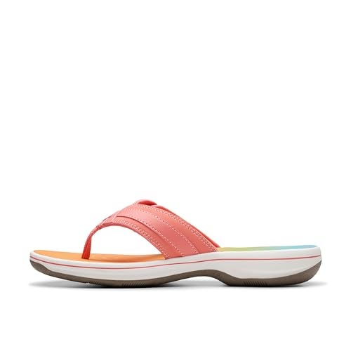Clarks Women's Breeze Sea Flip-Flop, Multicolor Synthetic, 8 - Image 3