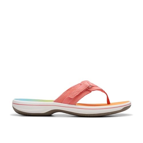 Clarks Women's Breeze Sea Flip-Flop, Multicolor Synthetic, 8 - Image 2