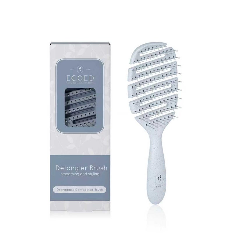 Ecoed Detangler Hairbrush, Vented Detangling Brush for Straight, Wavy, Curly and Fine Hair, Quick Smoothing for Women and Men, Eco-Friendly & Sustainable Material (Pink) - Image 1