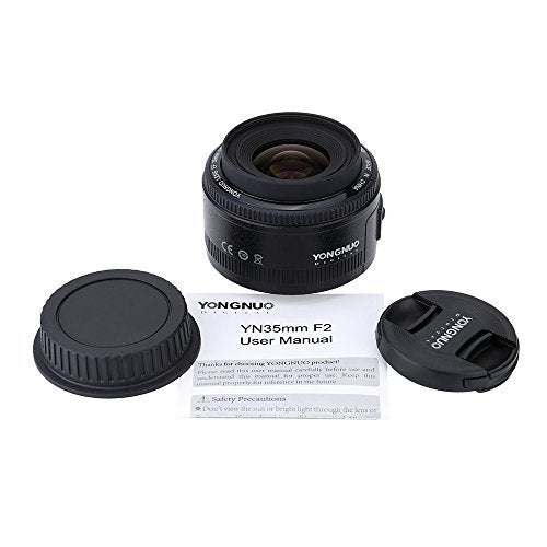 YONGNUO عدسة YONGNUO YN35mm F2 1:2 AF/MF واسعة الزاوية ثابتة/رئيسية للتركيز التلقائي لكاميرا كانون EF Mount EOS - Image 4