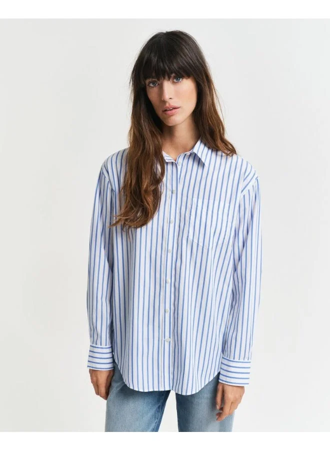 GANT  Gant Relaxed Classic Poplin Striped Shirt for Women | Best Price UAE