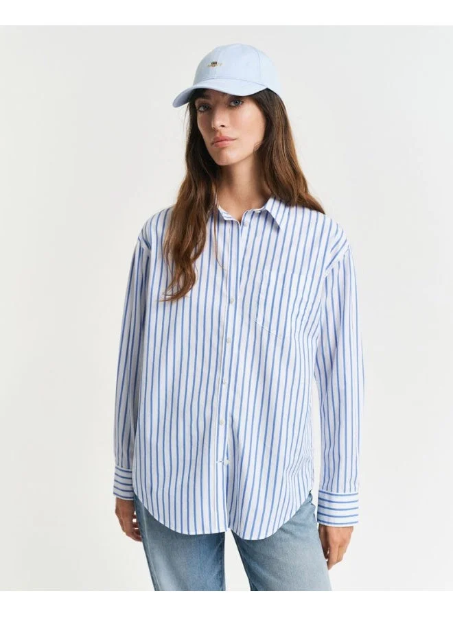 GANT Gant Relaxed Classic Poplin Striped Shirt