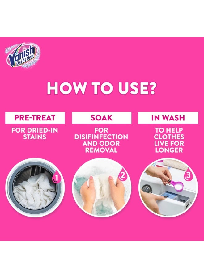 فانش مسحوق مزيل بقع الأقمشة أوكسي أكشن كريستال وايت 900 جرام - Image 5