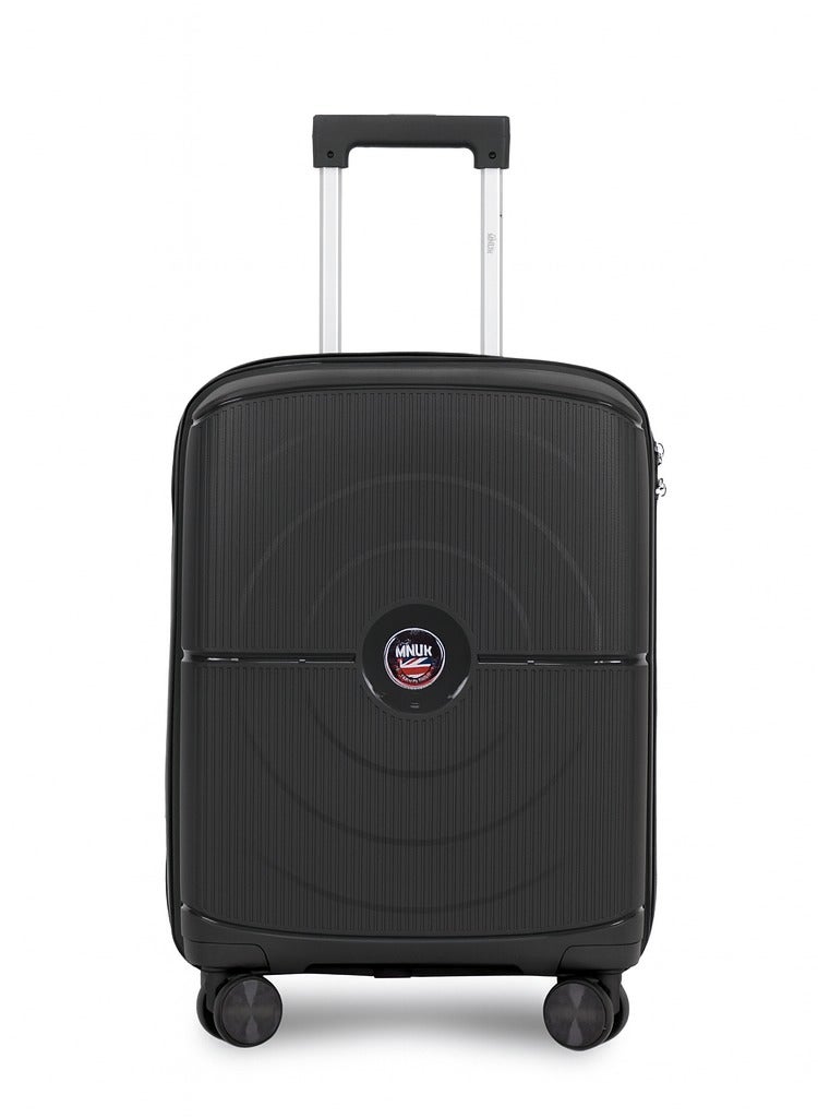 MNUK PREMIO Set of 3 Luggage| Polypropylene (PP) Hardside Luggage Trolley|Double 360° 4 Wheeler| Cabin-20 Inch, Medium- 24 Inch, Large-28 Inch|Black - Image 2