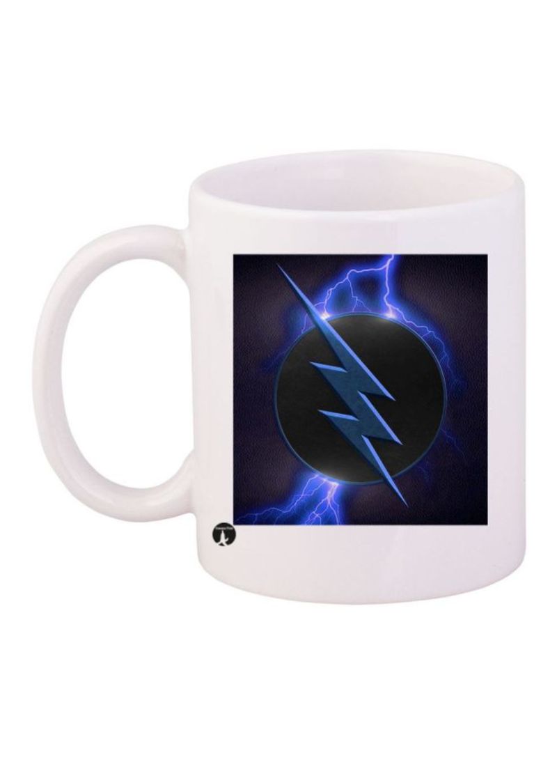 RKN Game The Flash Character Printed Mug White/Blue/Black Standard Size