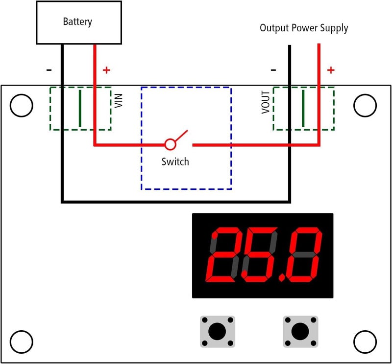 FORIOT 2Pcs XH-M609 Voltage Protection Digital Display Switch Module DC 12V-36V Low Voltage Disconnect Protection Over Discharge Protection Module - Image 5