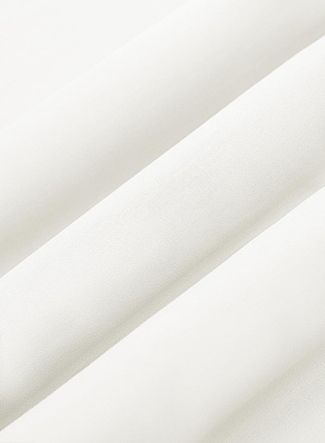 KKJIAF 2 Yard White Cotton Fabric 61 Inch Wide, Soft & Breathable Cotton Broadcloth Fabric for Sewing Clothes, Apparel, Costume, Craft - Image 2