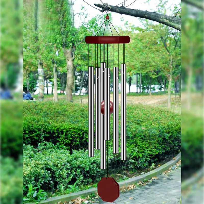 Pgzsy Memorial Outdoor Large Deep Tone Wind Chime Outdoor Sympathy Wind-Chime Personalized with 6 Tuned Tubes, Elegant Chime for Garden Patio Balcony and Home - Image 5