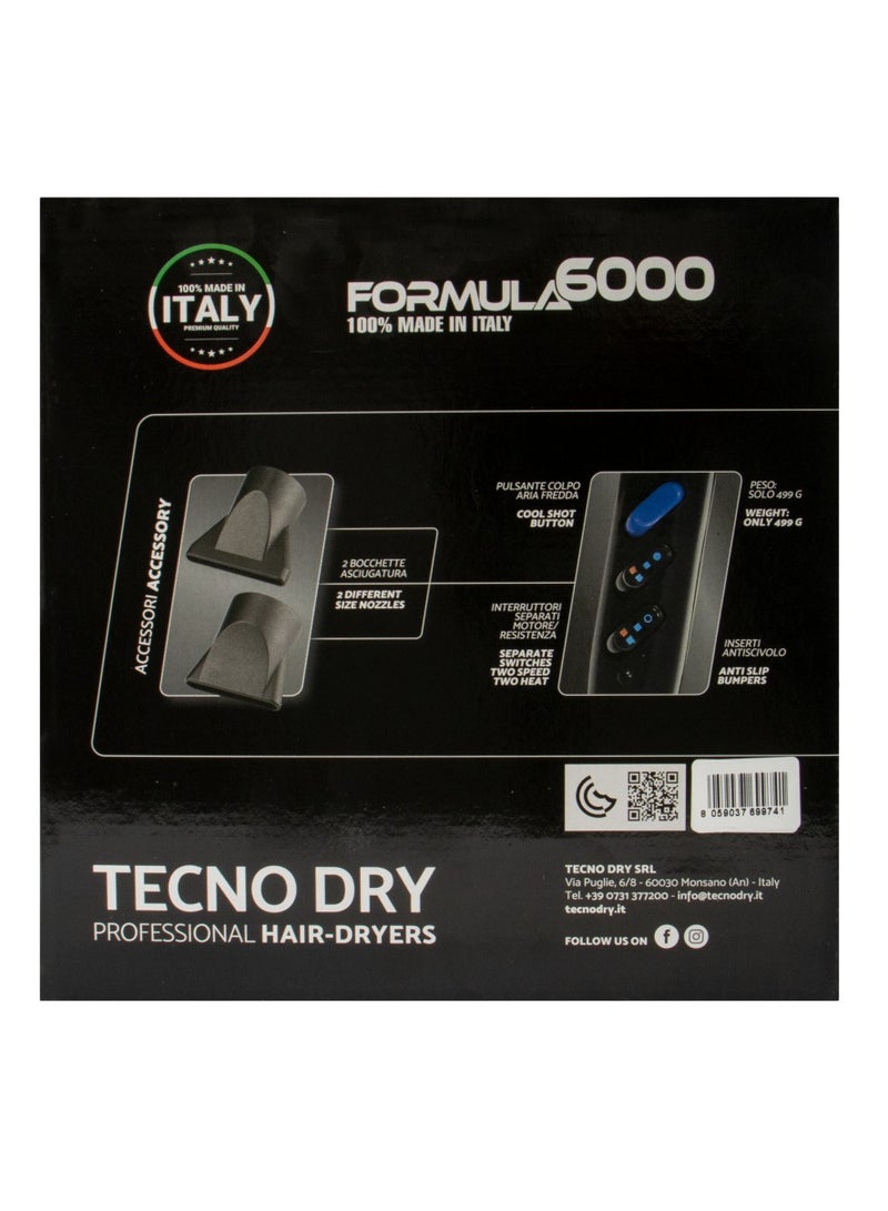 Tecno Dry Black Italian Hair Dryer 2500 watts - Image 3