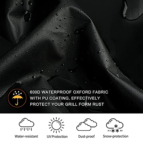 SUPJOYES Grill Cover for Oklahoma Joe's Highland Offset Smoker, Heavy Duty Waterproof Oklahoma Joe Smoker Accessories - Image 4