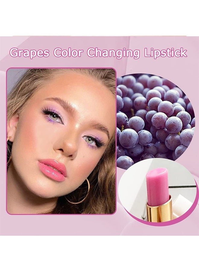 OMGA Grape Tinted Lip Balms, Light Pink Lip Tint Gloss, Long Lasting Waterproof Lipstick, Tint Stain Glaze Pack Lipstick for Women Girls 3g - Image 2